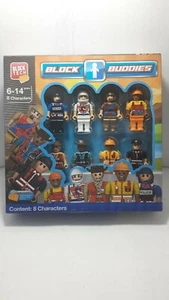 Block Tech Block Buddies 8 City People Figures Age 6-14 2" Tall *NEW,SEALED!! - Picture 1 of 4