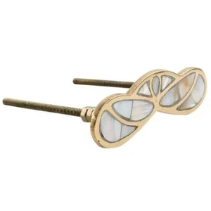 Perlmutt Messing Schrankgriffe seltene handgefertigte Griffe - Bild 1 von 4