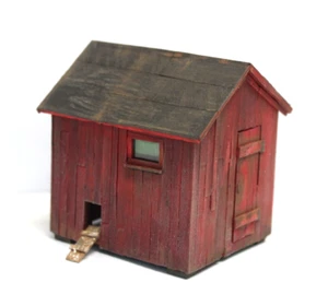 O Scale Scratch Built Hen House Chicken Coop Free Shipping On30 On3 Weathered - Picture 1 of 3