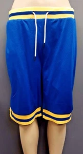 Men's Rebel Minds Basketball Shorts - Royal Blue/Yellow - Picture 1 of 5