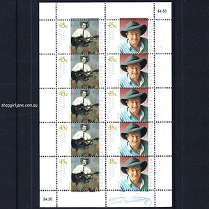 2001 - Australian Legends Award - Slim Dusty - sheetlet of 10 - MNH - Picture 1 of 3