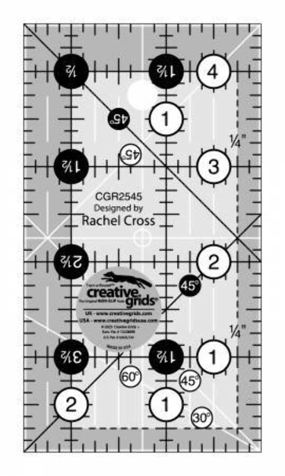 Creative Grids Quilt Ruler 2-1/2in x 4-1/2in CGR2545 - Image 1 of 1