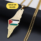 Palestine Map Necklace - Gold and Silver Palestine Chain - Free Palestine Chain