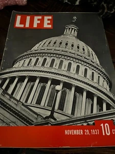 VINTAGE LIFE Magazine November 29, 1937 Cover: United States Capitol Original - Imagen 1 de 1