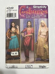 NEW Simplicity 4249 Bollywood Sari Dancer Genie Costume Sewing Pattern sz 6-12 - Picture 1 of 2