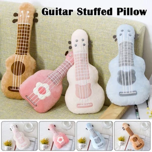 Guitar Pillow Stuffed Plush Toys Musical Instrument Ukulele Kids Birthday Gift - Picture 1 of 16