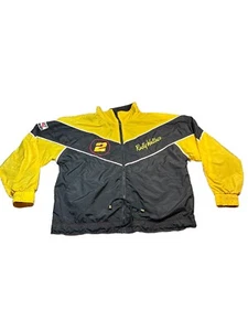 Nascar Rusty Wallace #2 Windbreaker Mens Sz L Jacket Coat Nutmeg Mills Vintage - Picture 1 of 14