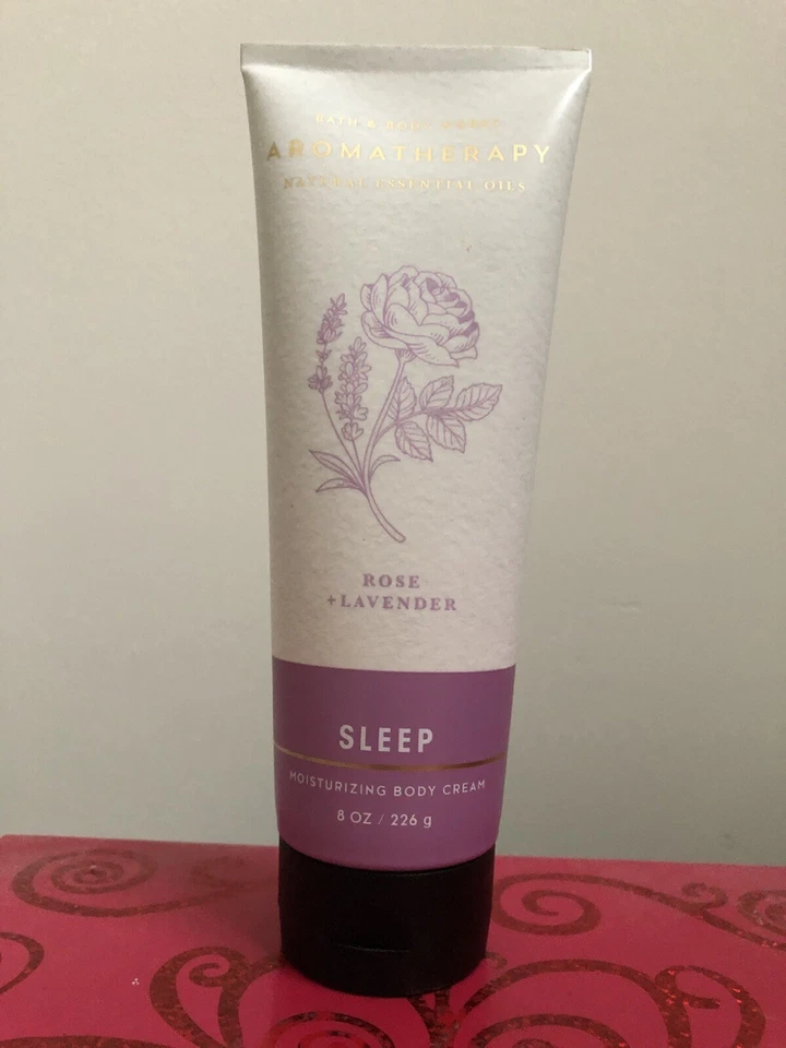 3 Full Size Bath & Body Works Aromatherapy Sleep Rose and Lavender
