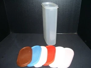 Vtg Tupperware Modular Mates #1615 11" Tall Oval 5 Container W/ Lid 12 1/4 Cup - Picture 1 of 1