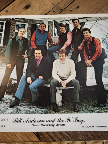 Bill Anderson And The Po Boys Autographs Of All 7 Music Band Members 8x10 color Cover