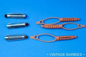 (6) Vintage Ideal Tammy Puppe Gummi & Metall Haarrollen fast neuwertig ~ 1960er - Bild 1 von 5