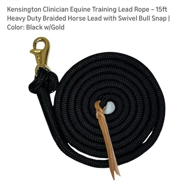 15' Clinician Equine Training Lead-10 Leads-Black - Image 1 of 3