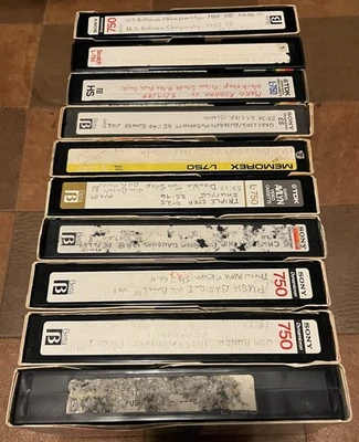 Lot Of 10 Tested Used BETA Video Tapes Sony, TDK, Memorex Brands. BETA NOT VHS - Image 1 of 2