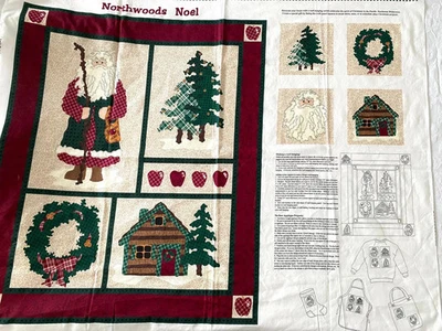 Northwoods Noel Christmas Panel Leslie Beck VIP Fabrics Cranston USA - Image 1 of 4