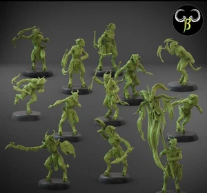 Beast Men Scavenger Archers 28mm X10 Fallen Beast Fantasy Monsters - Picture 1 of 16