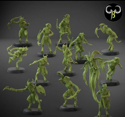 Beast Men Scavenger Archers 28mm X10 Fallen Beast Fantasy Monsters - Image 1 of 4