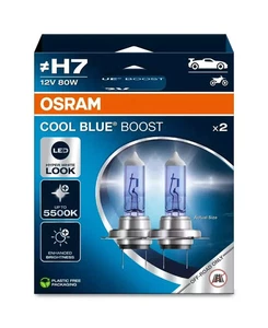 KIT COPPIA 2 LAMPADE LAMPADINE OSRAM COOL BLUE BOOST H7 62210CBB-HCB AUTO 5.500K - Foto 1 di 18