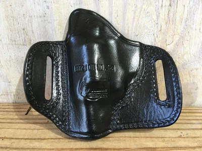 Coldre de couro preto Don Hume cinto arma N0 3-2 - Imagem 1 de 4