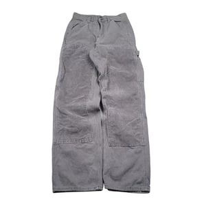 Urban Outfitters BDG Pants Women 26x32 Gray Carpenter Double Knee Corduroy Y2K - Picture 1 of 17