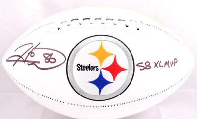 Hines Ward Autographed Pittsburgh Steelers Logo Football w/SB MVP-Beckett W Holo - Image 1 of 4