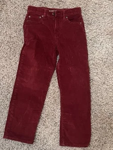 J Crew Crewcuts Boys Burgundy Corduroy Stretch Pants - Size 8 - Washed/Worn Once - Picture 1 of 3