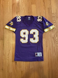 Vintage Minnesota Vikings Jersey #93 John Randle Champion Youth Small Y2K Mesh - Picture 1 of 14