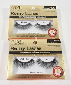 2 pair Ardell Remy Lashes False Eyelashes #781 BLACK - Picture 1 of 3