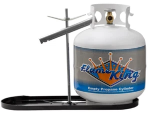 Trailer Propane Tank Cylinder Rack RV Camper Holds 2 Tanks Securely Safe 20 LBs - Picture 1 of 8
