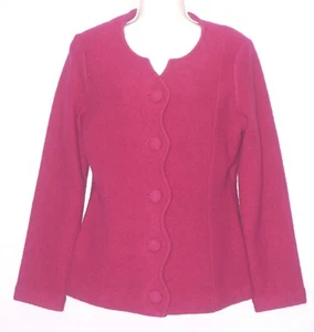 Pendleton Women's Button-Front Coat Size: Small 100% Lambs Wool - Pink/Violet - Picture 1 of 7