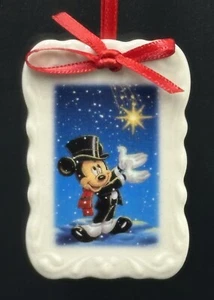 Vintage Disney Mickey's Magical Christmas Ornament 2001 Porzellan - Bild 1 von 10