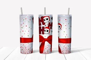 Bicchiere a tema Jack Ho Ho Ho in acciaio inox sottile 20 oz - Foto 1 di 1