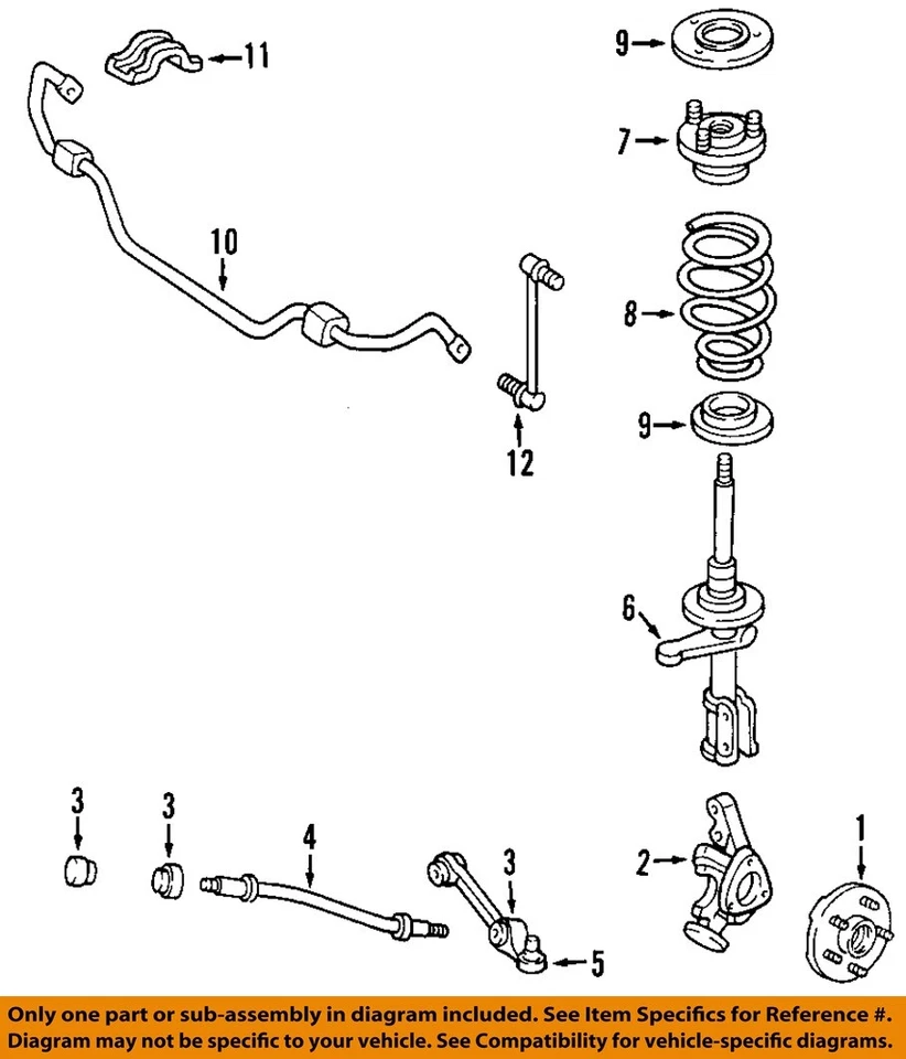 CHRYSLER OEM 00-01 300M Stabilizer Bar Components-Stabilizer Bar 4772633AB Foto 1 de 1