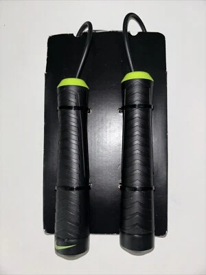 Nike Cuerda Pesada Saltar Deportes Saltar Ajustable .5 LB 9' Cuerda Llave Allen Negra Foto 1 de 2