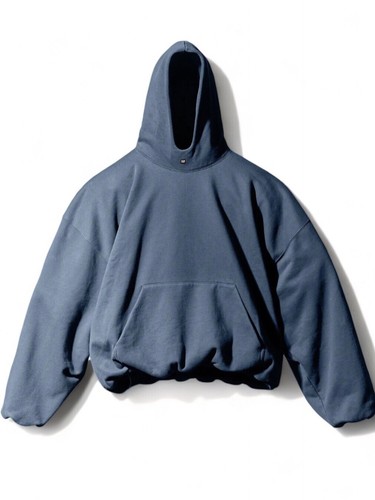 Felpa con cappuccio Yeezy GAP Engineered by Balenciaga logo blu scuro taglia L doppio strato YZY