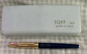 PLUMA ESTILOGRÁFICA ITALIANA VINTAGE TOFF 303 AZUL - Imagen 1 de 2