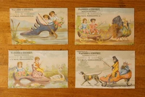 Antique Victorian Trade Card Marshalltown Iowa Set of 4 - Picture 1 of 7