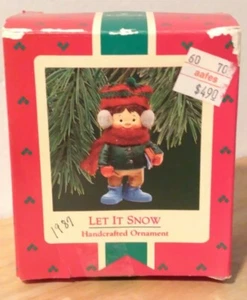 Decorazione natalizia vintage 1987 Hallmark Lascia che nevichi - Foto 1 di 1