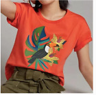 Anthropologie FARM RIO Toucan Shirt Größe XS bunt tropisch Vogel Grafik neu mit Etikett