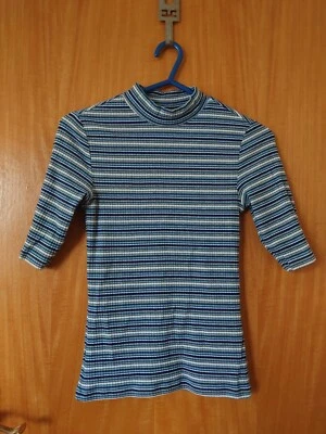 Women's Turtleneck Short Sleeves Fitted Cotton Top - Image 1 of 3