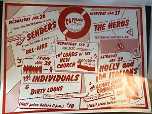 Peppermint Lounge New York City Club 1983 Poster Holly and the Italians 23x16 - Picture 1 of 6