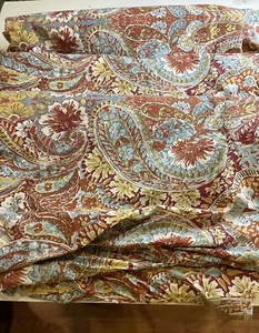 Pottery Barn Bella Paisley King 100% Cotton 5% Organic Cotton Duvet Cover - Picture 1 of 12