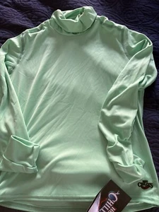 NWT $50 Hot Chillys  Girls LS Turtleneck Pullover Base Layer Lg Peach skins - Picture 1 of 4