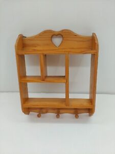 Mini Peg heart shelf for miniatures and nick nacks 8 x 10" 3 to 4.5" dividers 2