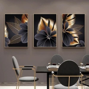 3-teiliges Set Leinwand Malerei Wandbilder für Wohnzimmer Zuhause Kunst Dekor kreativ - Bild 1 von 9
