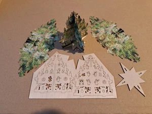 Adventskalender RAR Weihnachtsbaum H 7 cm Ak04 mit 24 Kleinen Baumanhängern   - Bild 1 von 1