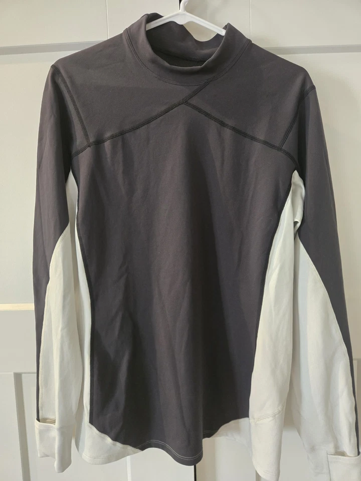 Camisa capa base Arc’teryx para mujer talla grande blanca gris  Foto 1 de 4