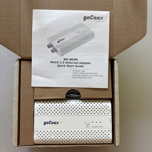 ADAPTATEUR ETHERNET GOCOAX MOCA 2,5 WF-803M BLANC NEUF GARANTI POUR FONCTIONNER - Photo 1/4