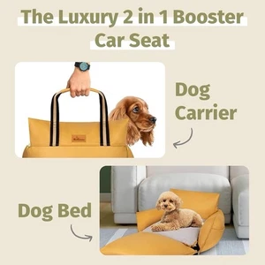 2 In 1 Pet Carrier/Booster Seat + Bed for Small & Medium Pets Up to 30 Lbs - Imagen 1 de 15