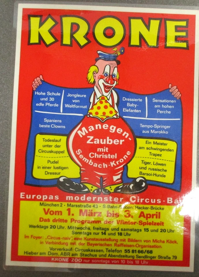 Circus Krone Kleinplakat, Winterspielzeit, - Bild 1 von 1
