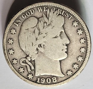 1908 D Denver Mint Barber Half Dollar - Picture 1 of 2